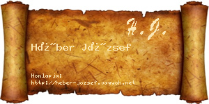 Héber József névjegykártya